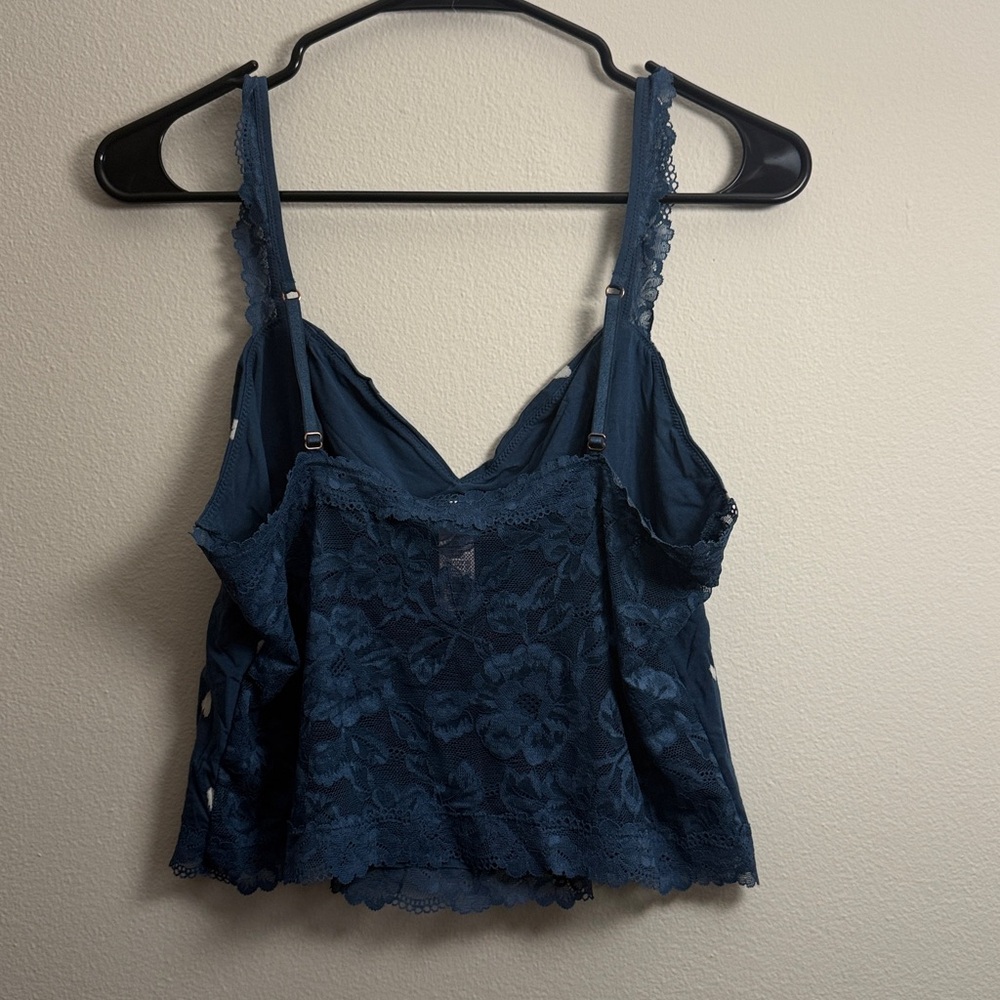 Victoria's Secret Blue Lace Heart Tank - Picture 3 of 4